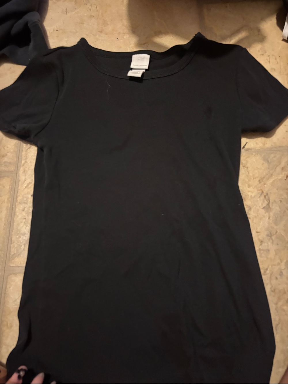H&M Black Short Sleeve Crew Neck Tee